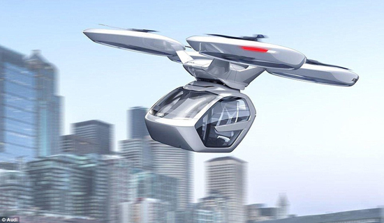 奧迪攜手空客推無(wú)人機(jī)汽車(chē)概念交通工具：可在任何地方起降