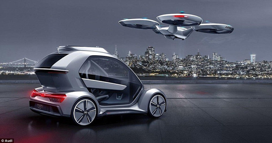 奧迪攜手空客推無(wú)人機(jī)汽車(chē)概念交通工具：可在任何地方起降