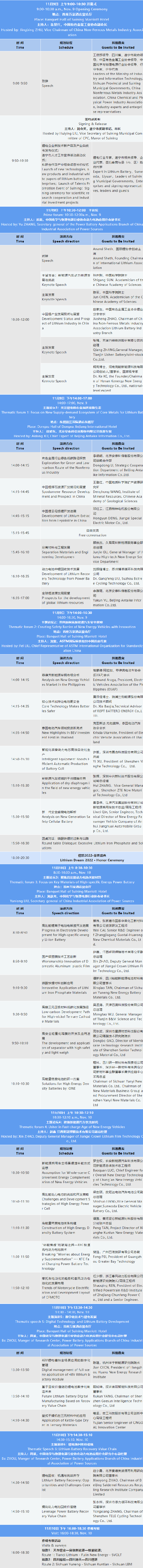 詳細(xì)議程公布 | 2022中國（遂寧）國際鋰電產(chǎn)業(yè)大會暨新能源汽車及動力電池國際交流會